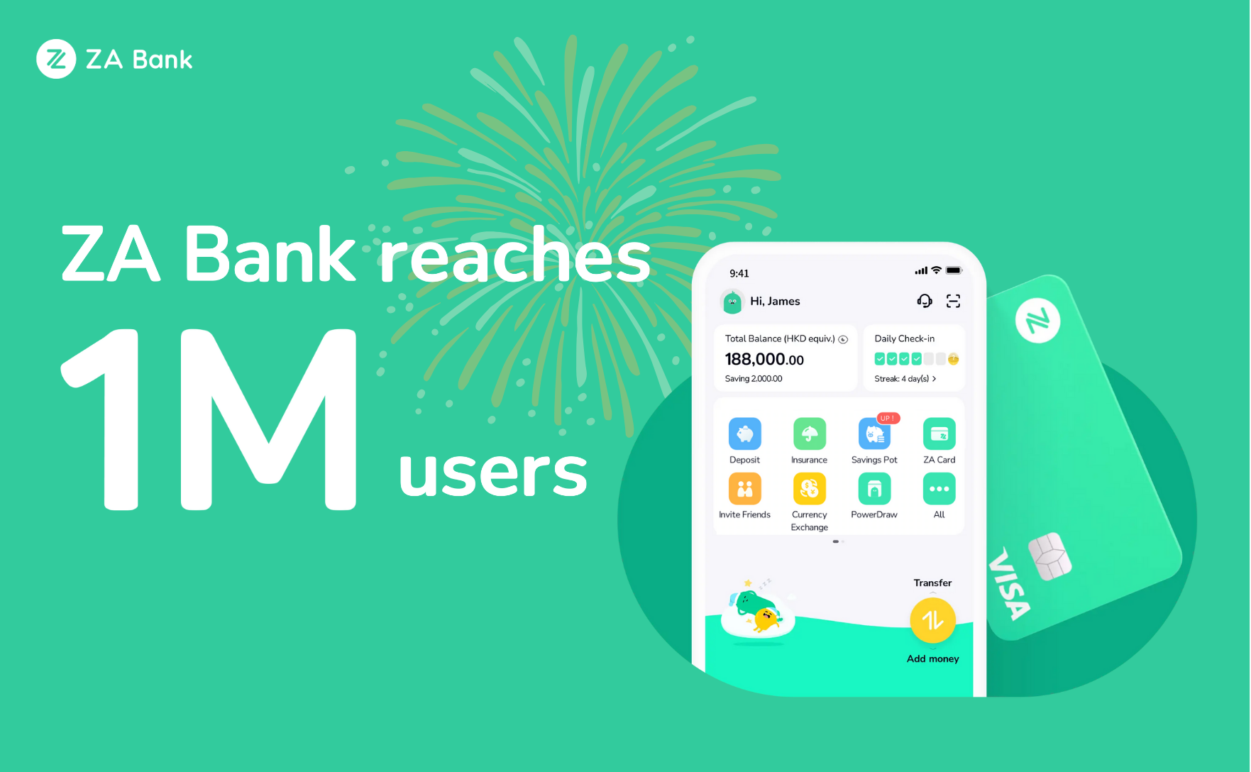 【ZA Bank】ZA Bank: Hong Kong’s first digital bank to reach one million users 🎉